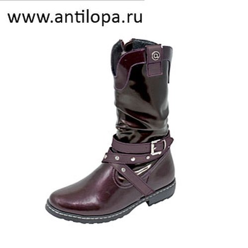 2461-31141 сапоги школьные бордовые