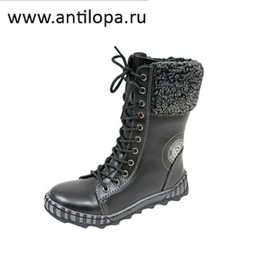 2466-21141чрн ботинки м/дет /дшк черн